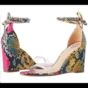 WOMEN’S COLORFUL STASSIA SANDAL WITH CLEAR STRAP